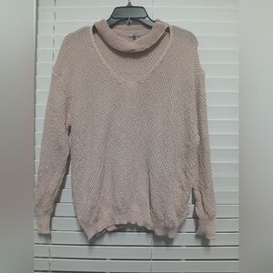 Pre-owned Clean Charlotte Russe Women's V-Neck Sweater - Cream